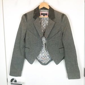 Pink Tartan Gray Blazer